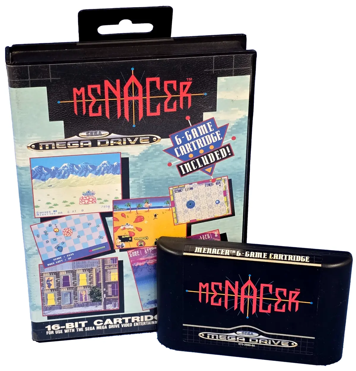 Menacer 6-Game Cartridge Sega Mega Drive *No Manual* 1