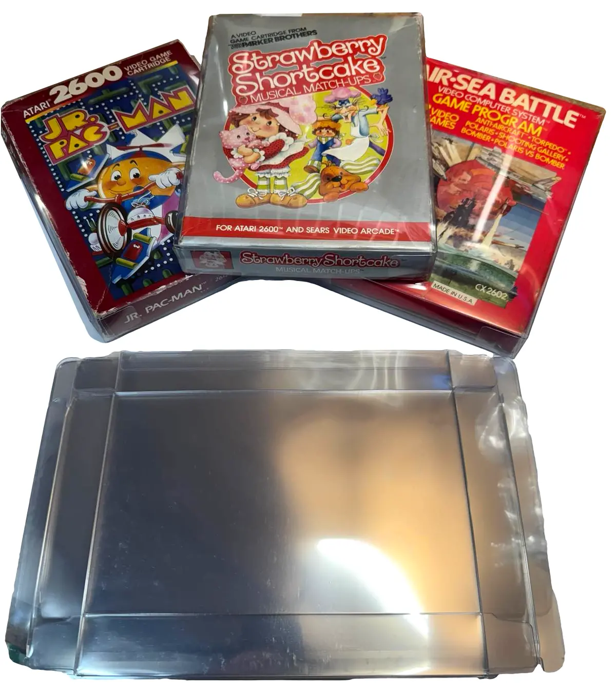 Atari Game Box Clear Sleeve Protector Covers Protective Case Dropdown Menu 1