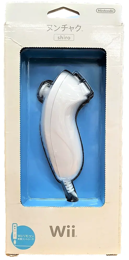 Genuine Nintendo White Wii Nunchuck Remote (Rvl 004) Ex Japanese Stock Boxed 1