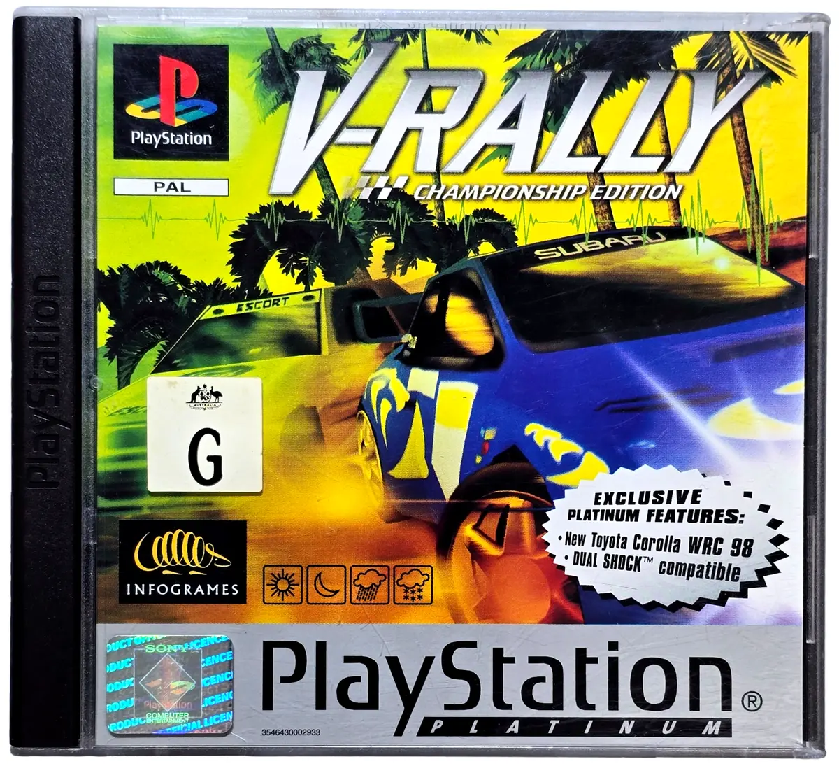 V-Rally Ps1 Ps2 Ps3 Pal *Complete* Playstation (Preowned) 1