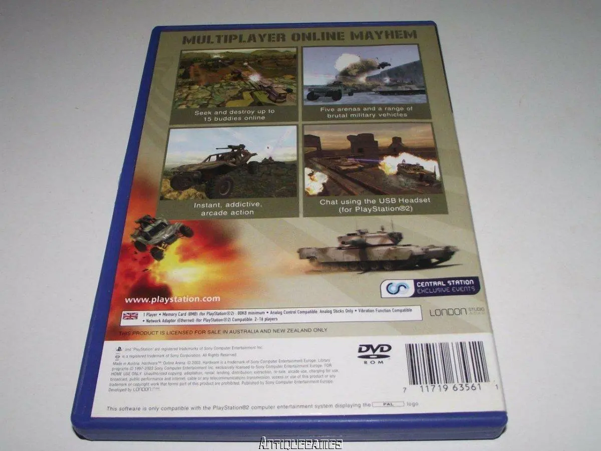Hardware Online Arena Ps2 Pal *Complete* Tanks (Pre-Owned) 2