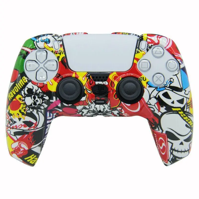 Grafitti Moto Shell Case For Ps5 Controller Cover Protective Anti Scratch 1
