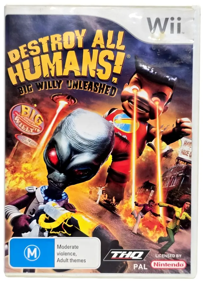 Destroy All Humans Big Willy Unleashed Nintendo Wii Pal *Complete* (Preowned) 1