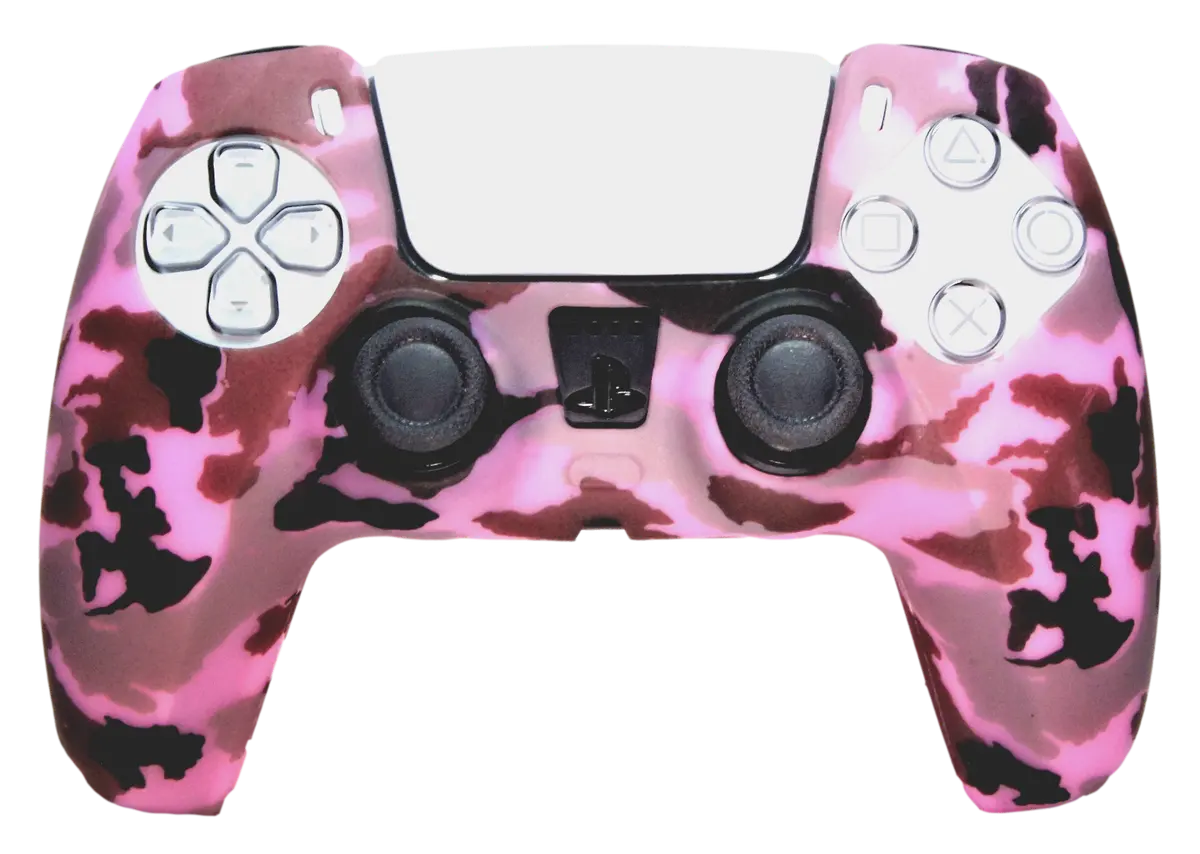 Silicone Cover For Ps5 Controller Case Skin  Pink Camo 1