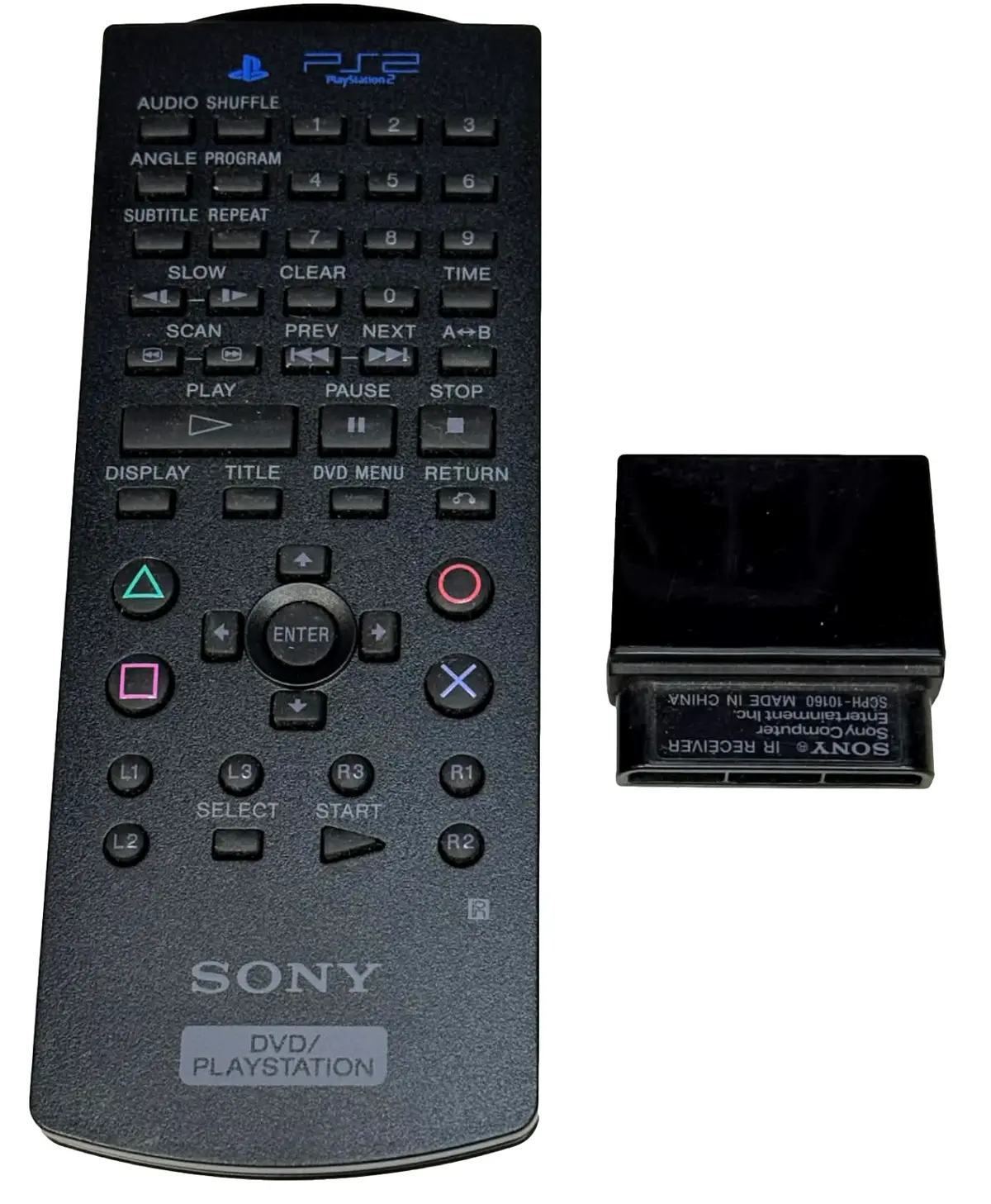 Genuine Official Sony Ps2 Scph-10150 Remote Control & Scph-10160 Ir Receiver (Preowned) 1