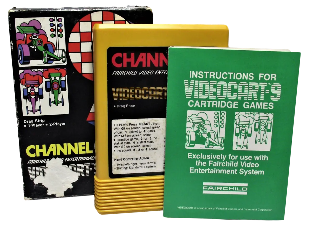 Boxed Channel F Videocart Fairchild Video Entertainment System 9 Drag Strip (Preowned) 1