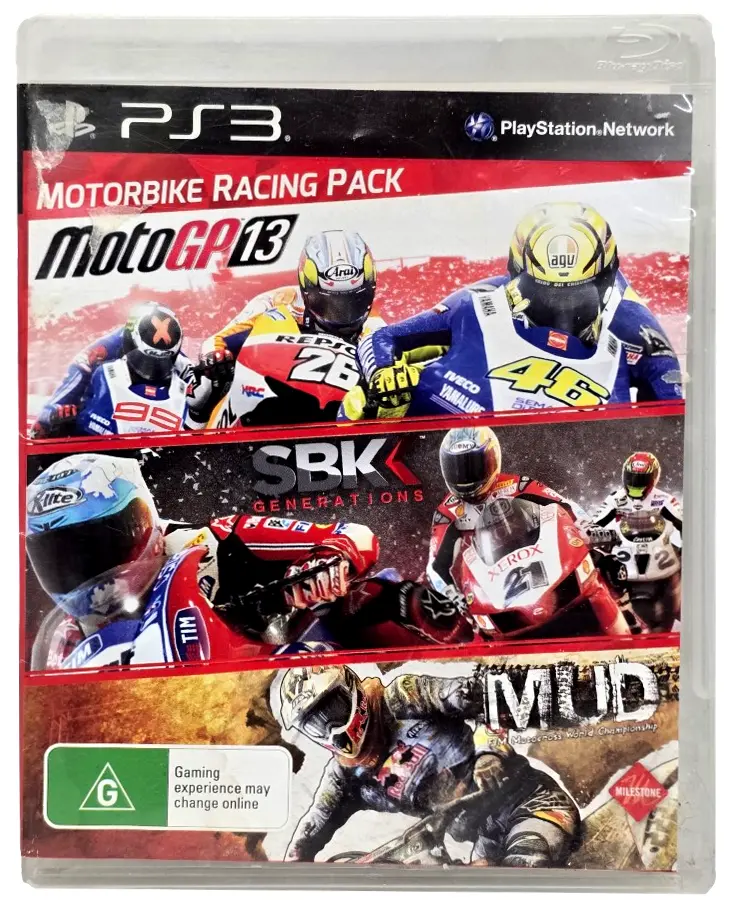 Motorbike Racing Pack - Moto Gp 13, Sbk, Mud Sony Ps3 Playstation 3 (Preowned) 1