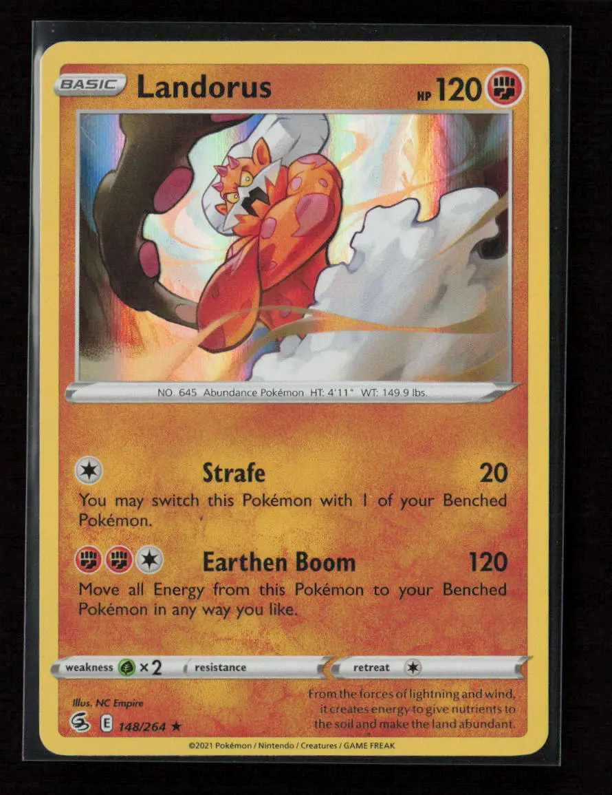 Landorus Holo Rare Swsh08: Fusion Strike 148/264 Nm 1