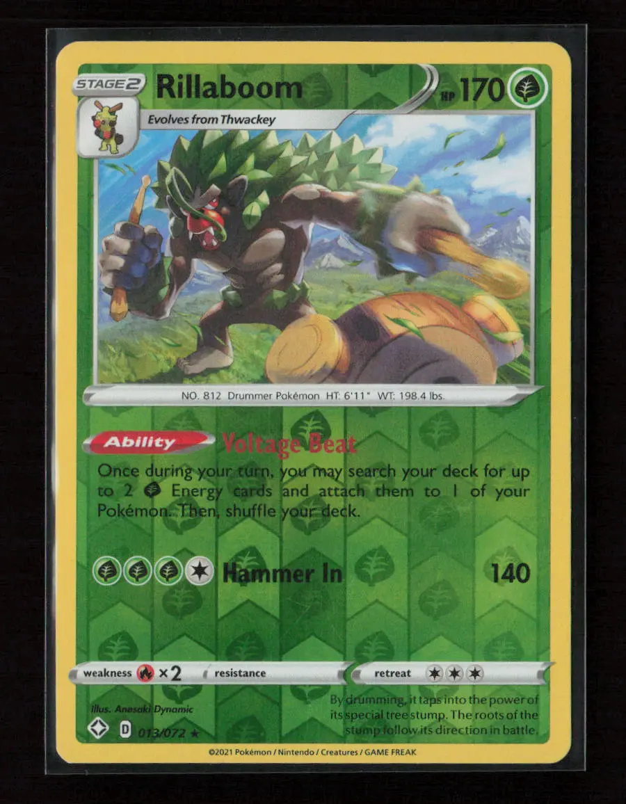 Rillaboom Holo Rare Shining Fates 013/072 Lp 1