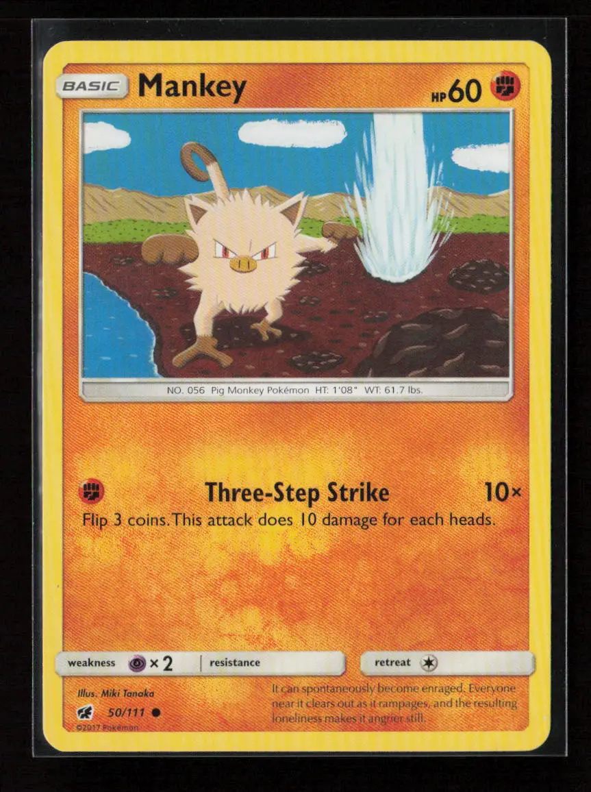 Mankey Common Sm - Crimson Invasion 50/111 Mp 1