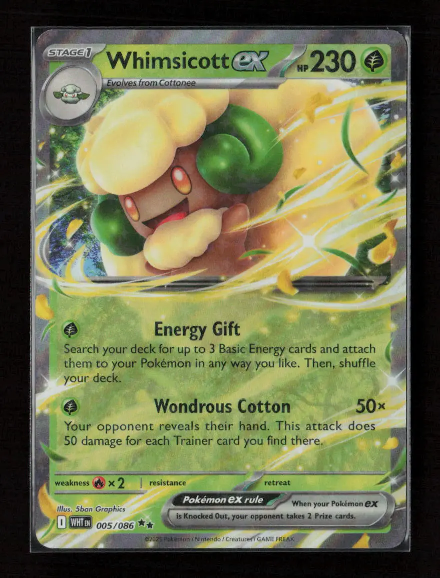 Whimsicott Ex Double Rare Sv: White Flare 005/086 Nm 1