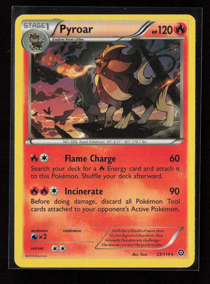 Pyroar Rare Xy - Steam Siege 23/114 Nm 1