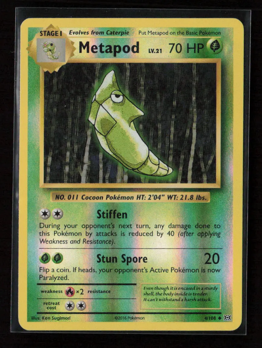 Metapod Uncommon Xy - Evolutions 4/108 Lp 1