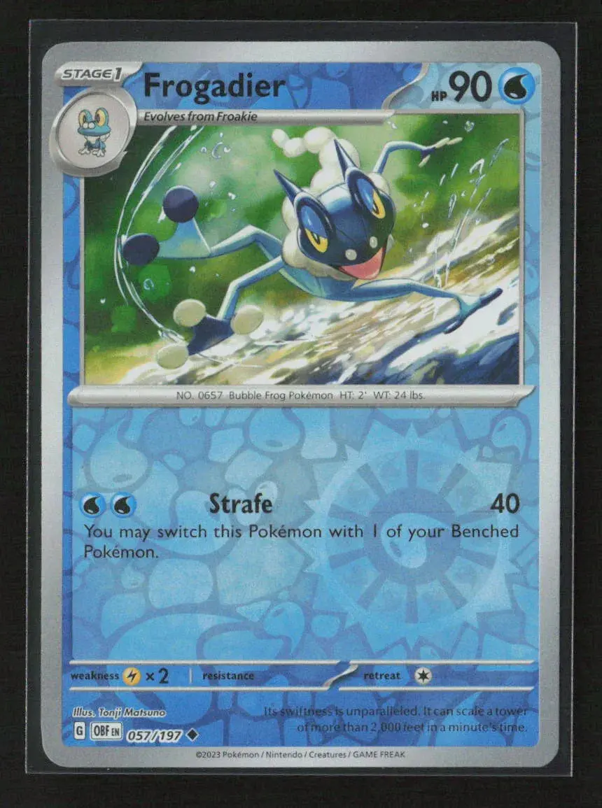 Frogadier Uncommon Sv03: Obsidian Flames 057/197 Nm 1