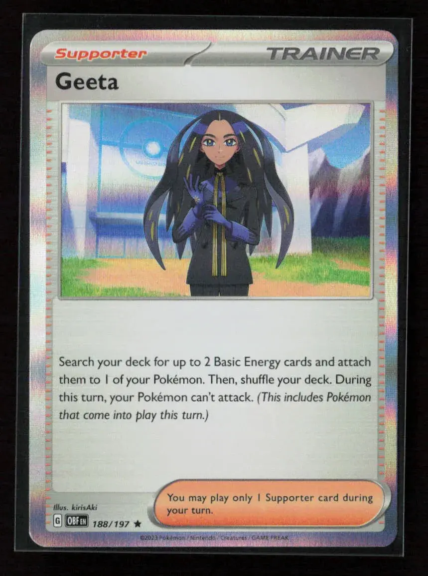 Geeta Rare Sv03: Obsidian Flames 188/197 Nm 1
