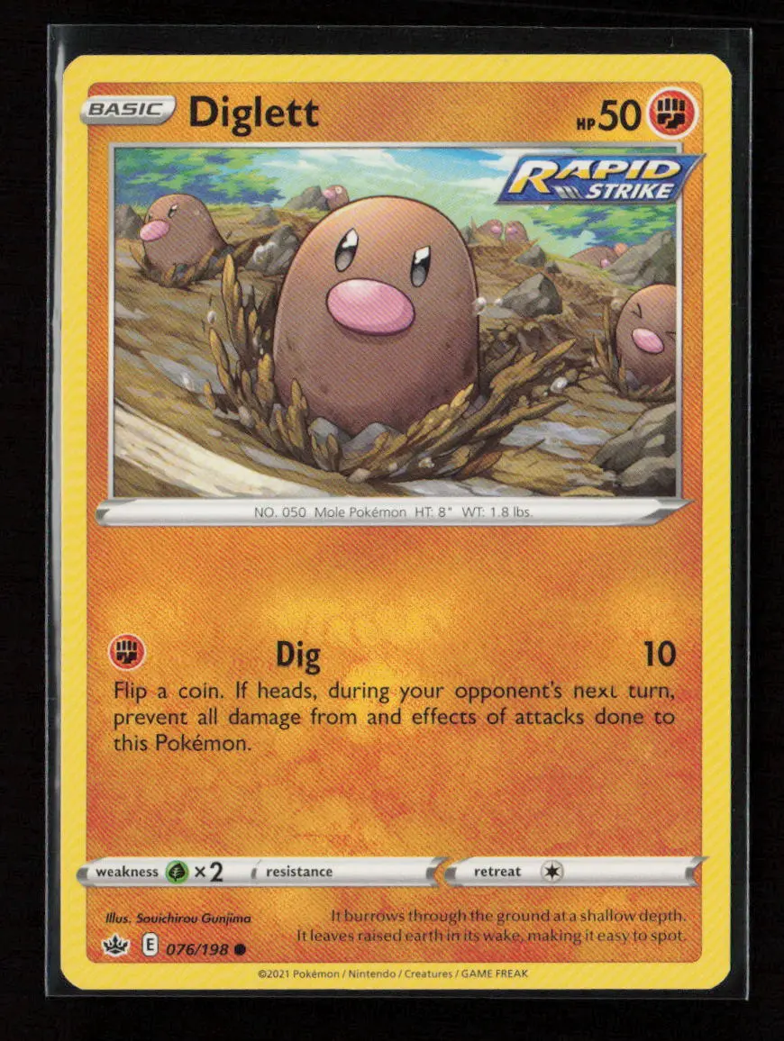 Diglett Common Swsh06: Chilling Reign 076/198 Lp 1