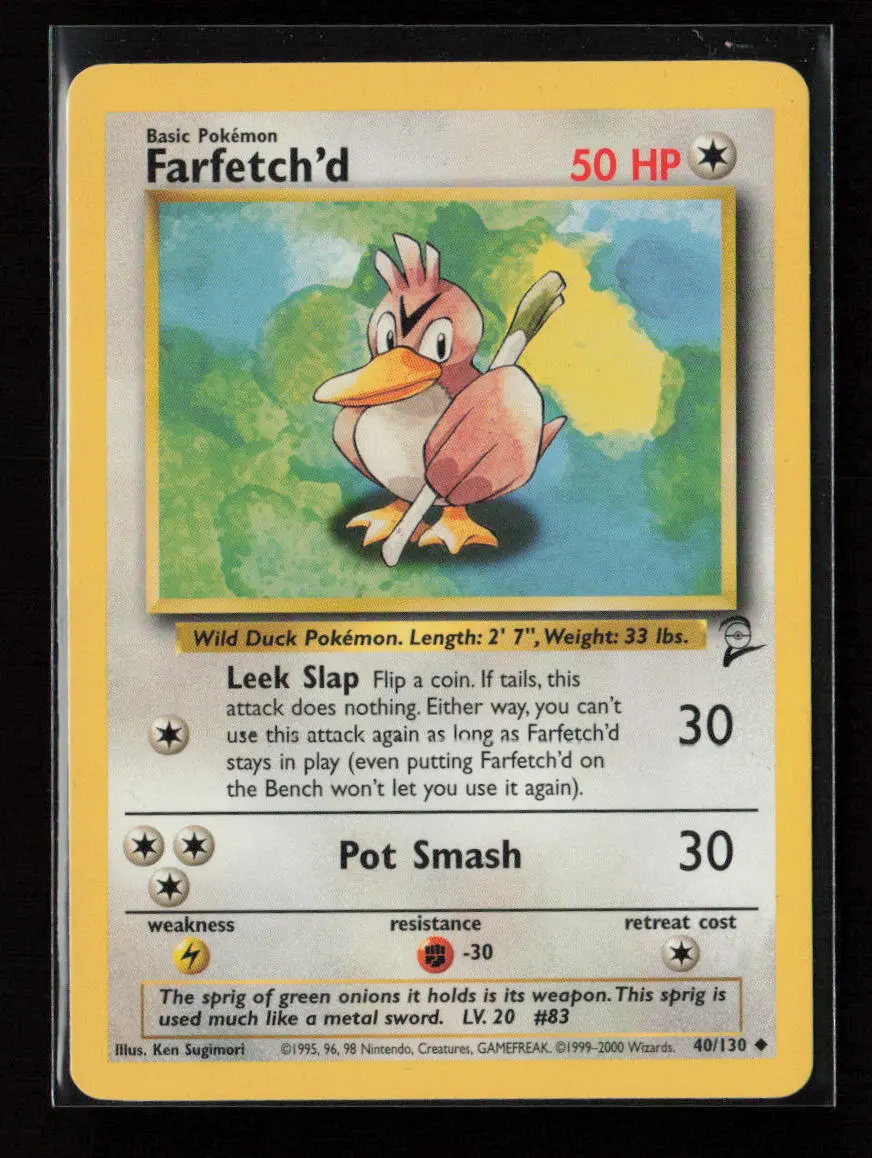 Farfetch'd Uncommon Base Set 2 040/130 Lp 1