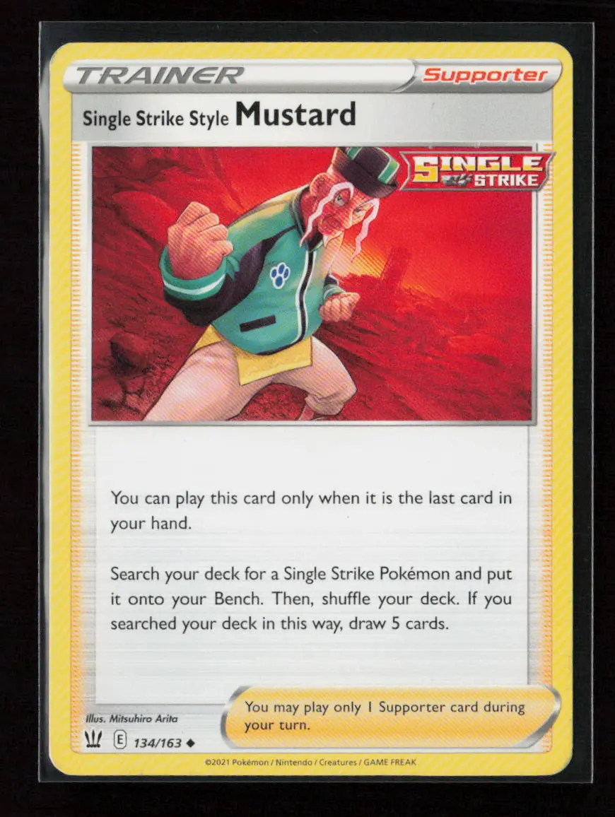 Single Strike Style Mustard Uncommon Swsh05: Battle Styles 134/163 Lp 1