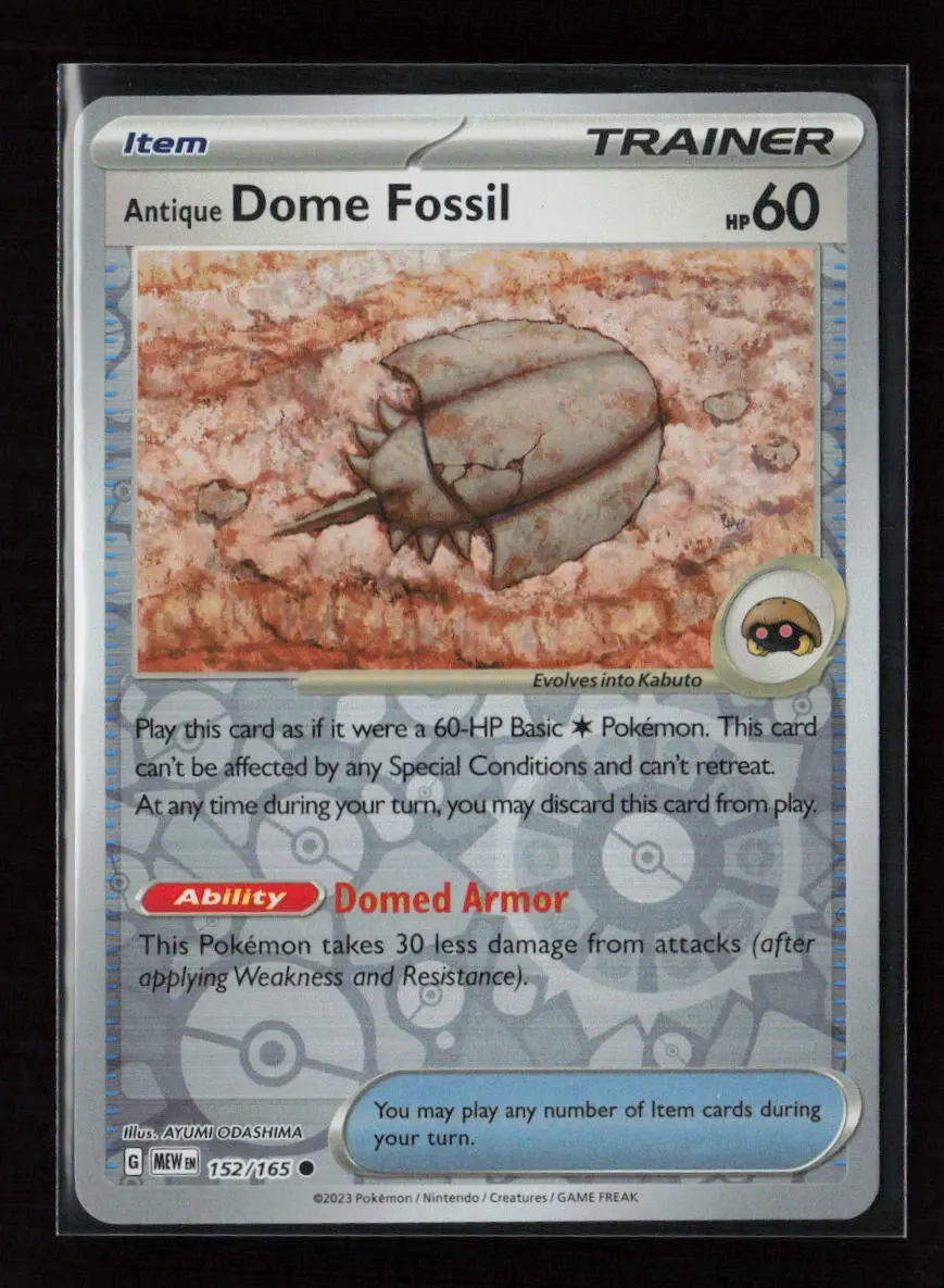 Antique Dome Fossil Common Sv: Scarlet & Violet 151 152/165 Nm 1