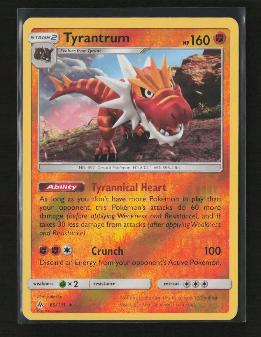 Tyrantrum Holo Rare Sm - Forbidden Light 69/131 Lp 1