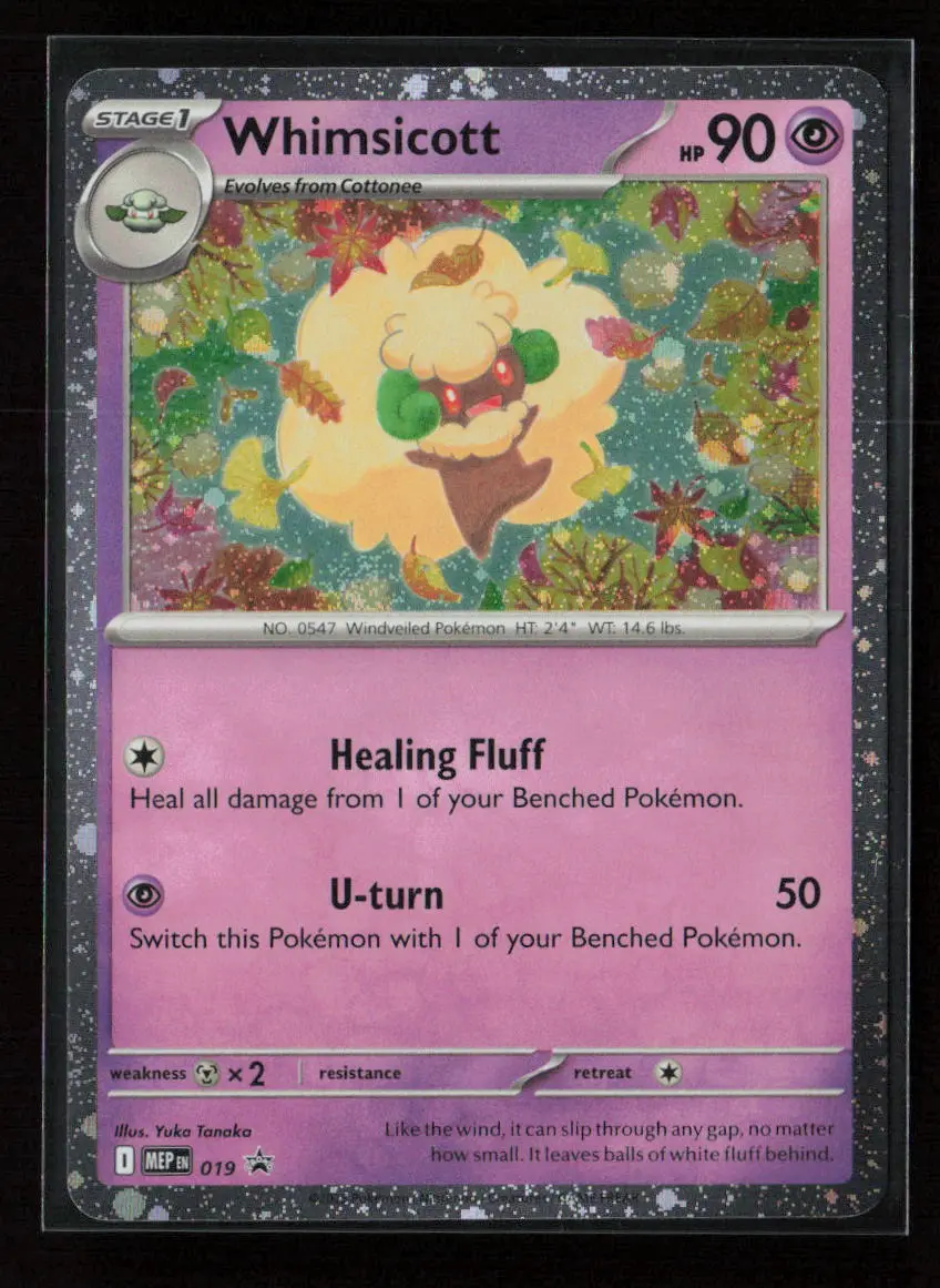 Whimsicott (Cosmos Holo) Promo Me: Mega Evolution Promo 019 Nm 1