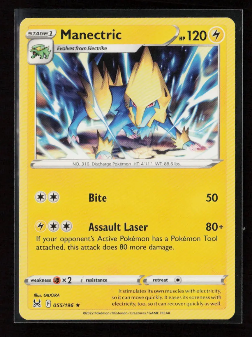 Manectric Rare Swsh11: Lost Origin 055/196 Nm 1