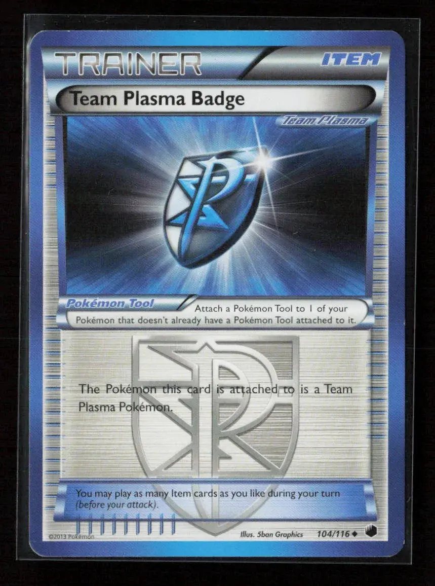 Team Plasma Badge (Team Plasma) Uncommon Plasma Freeze 104/116 Lp 1