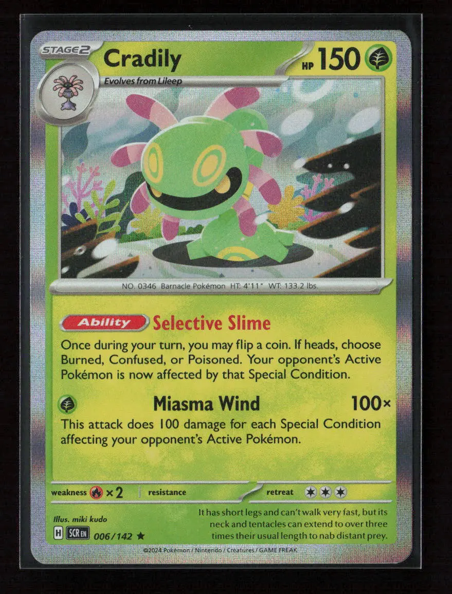 Cradily Rare Sv07: Stellar Crown 006/142 Nm 1