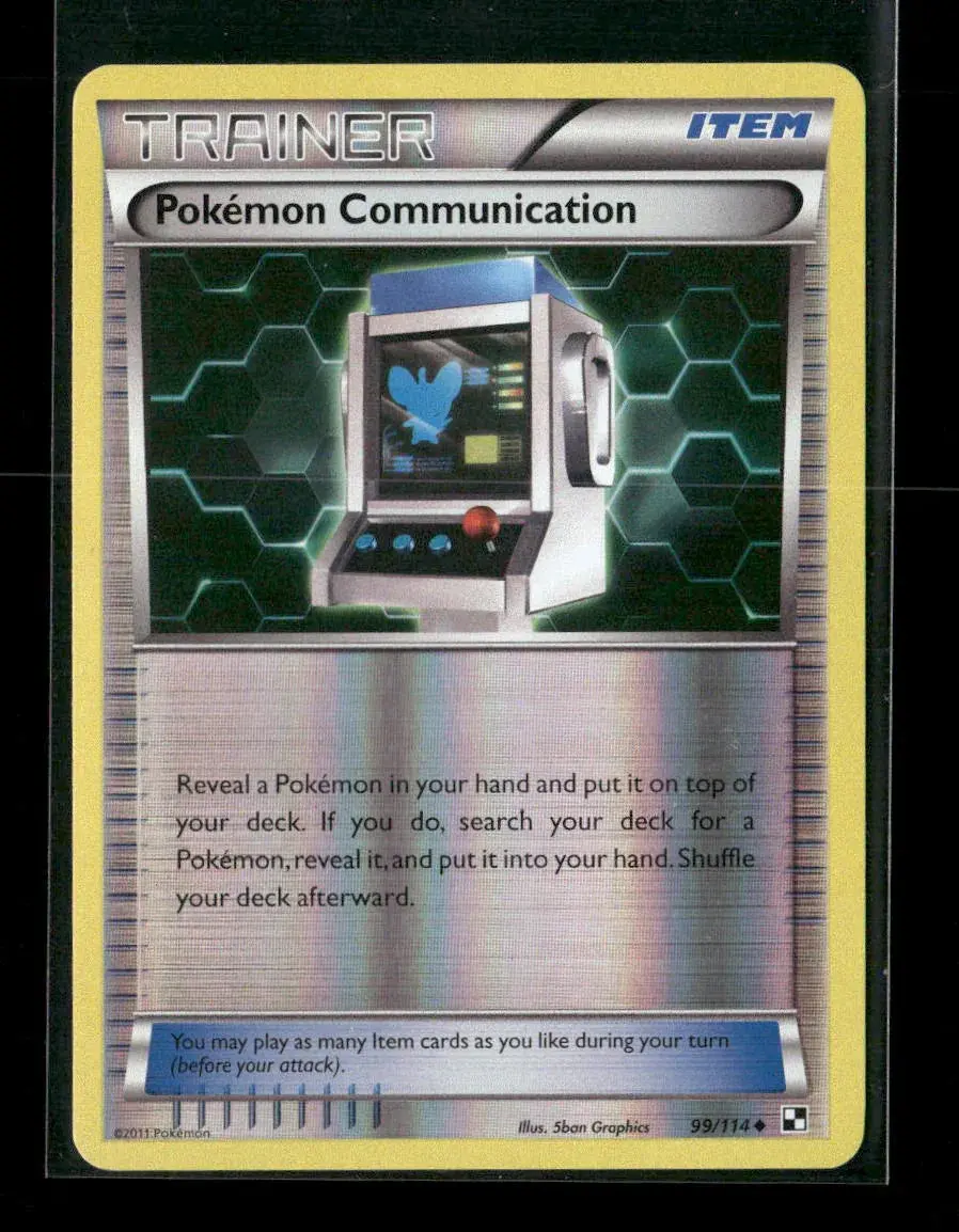 Pokemon Communication Uncommon Black And White 99/114 Lp 1