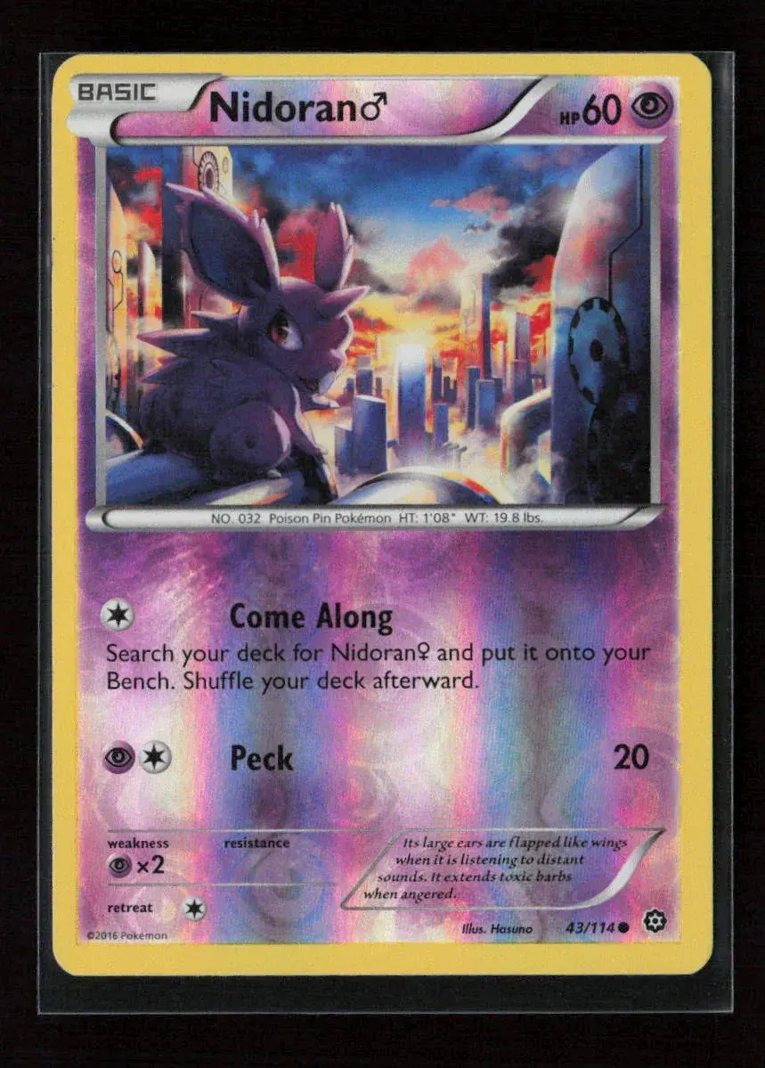 Nidoran M Common Xy - Steam Siege 43/114 Lp 1