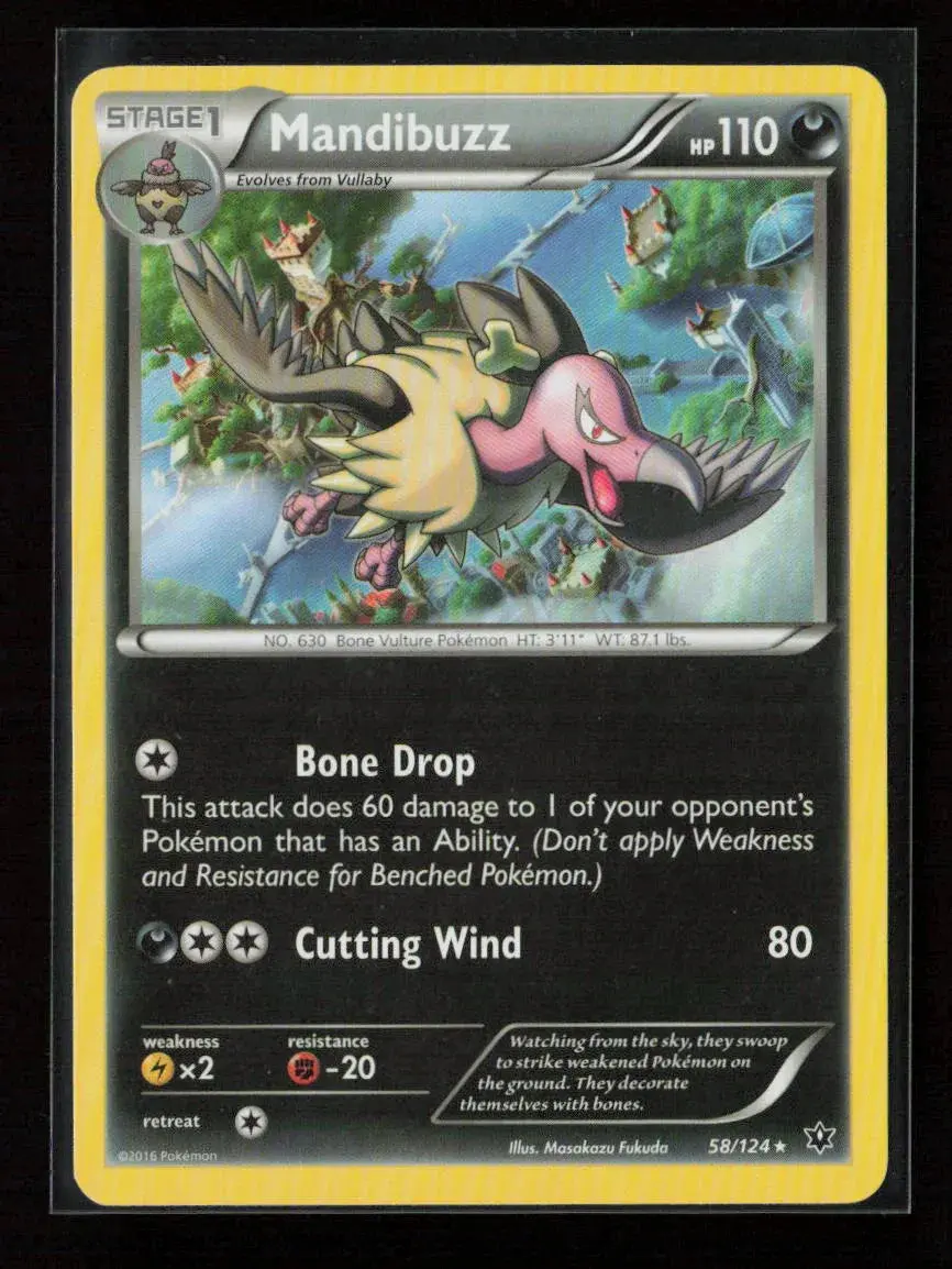 Mandibuzz Rare Xy - Fates Collide 58/124 Nm 1
