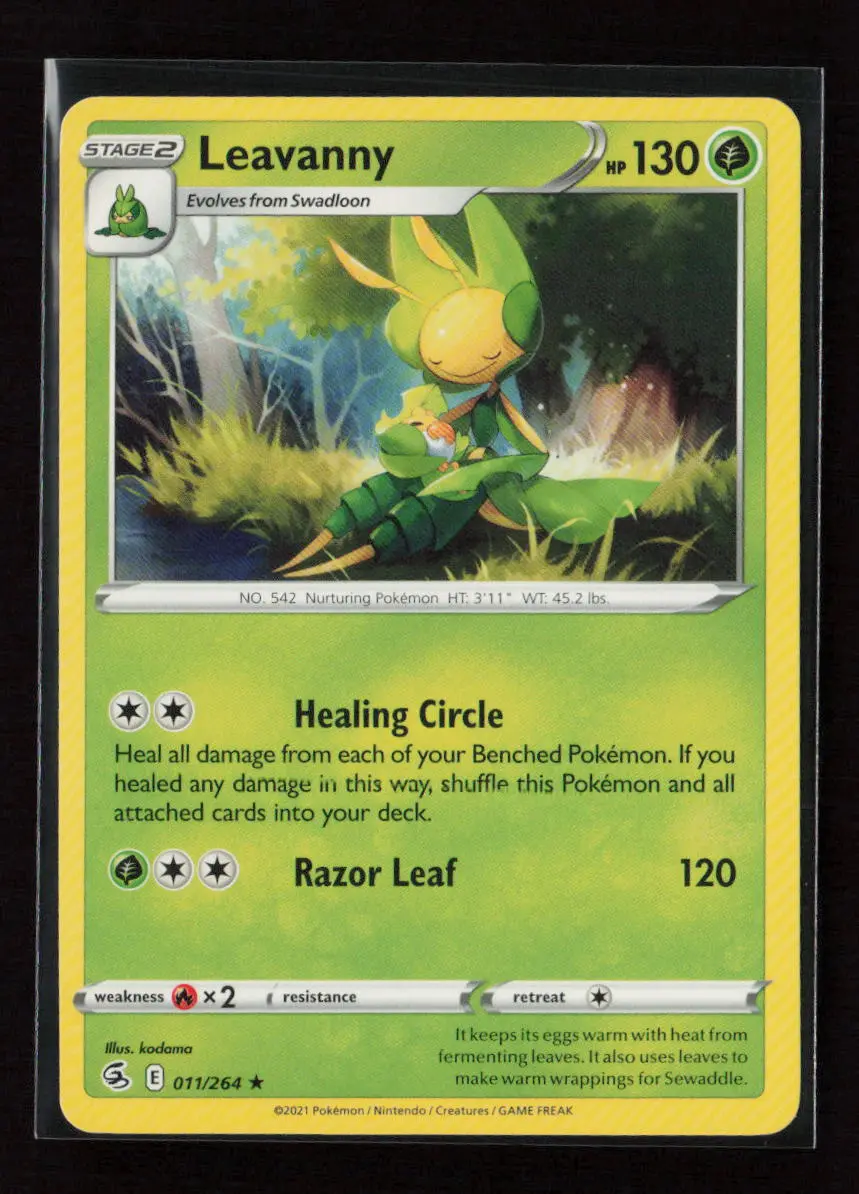 Leavanny Rare Swsh08: Fusion Strike 011/264 Lp 1