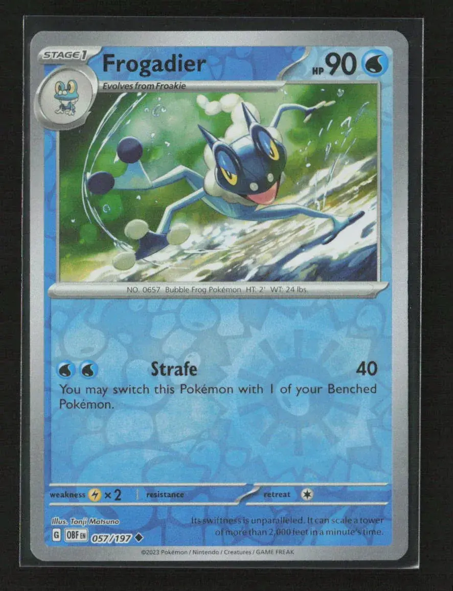 Frogadier Uncommon Sv03: Obsidian Flames 057/197 Nm 1