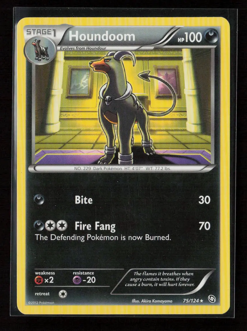 Houndoom Rare Dragons Exalted 75/124 Lp 1