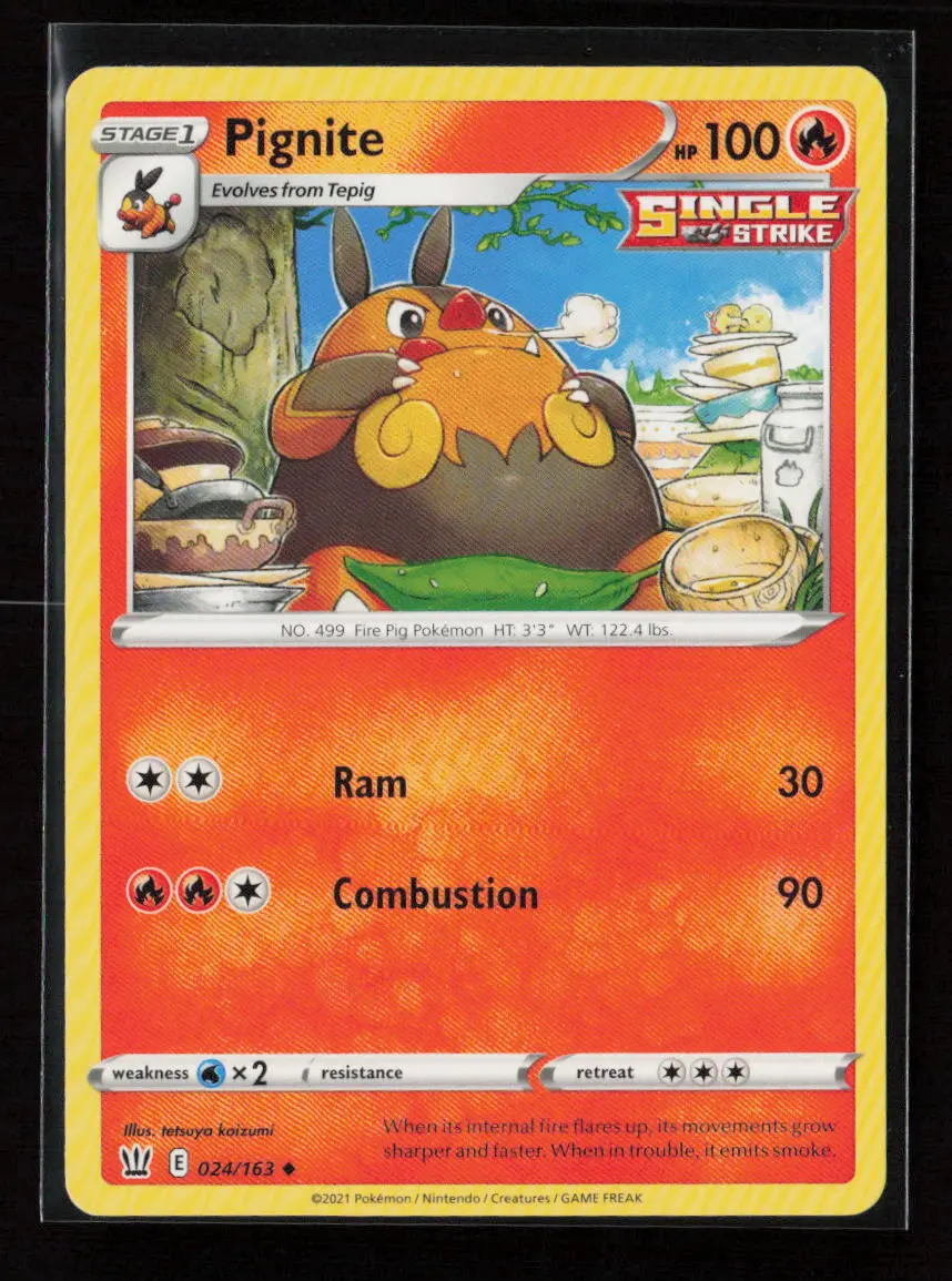 Pignite Uncommon Swsh05: Battle Styles 024/163 Lp 1
