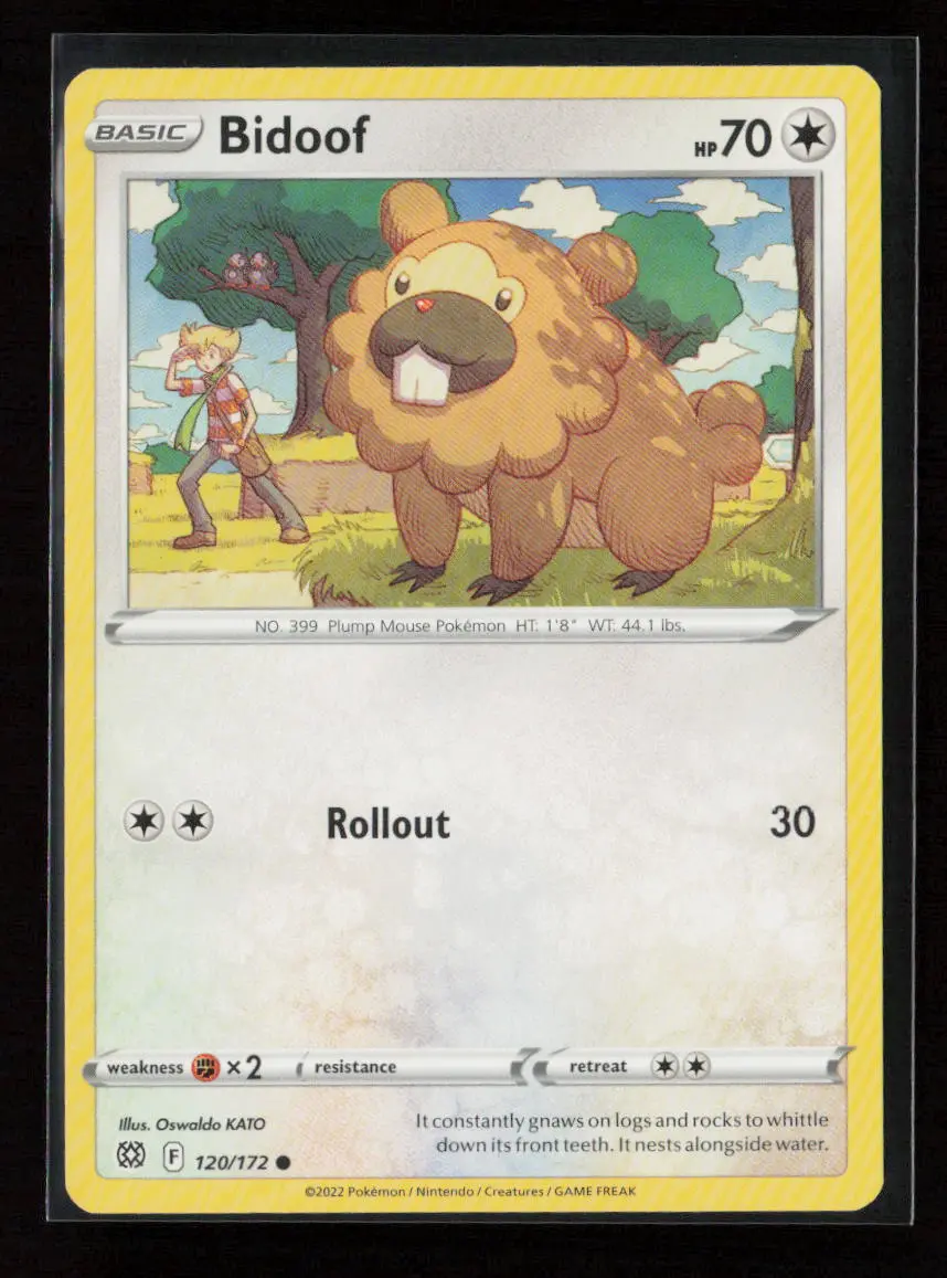 Bidoof Common Swsh09: Brilliant Stars 120/172 Lp 1