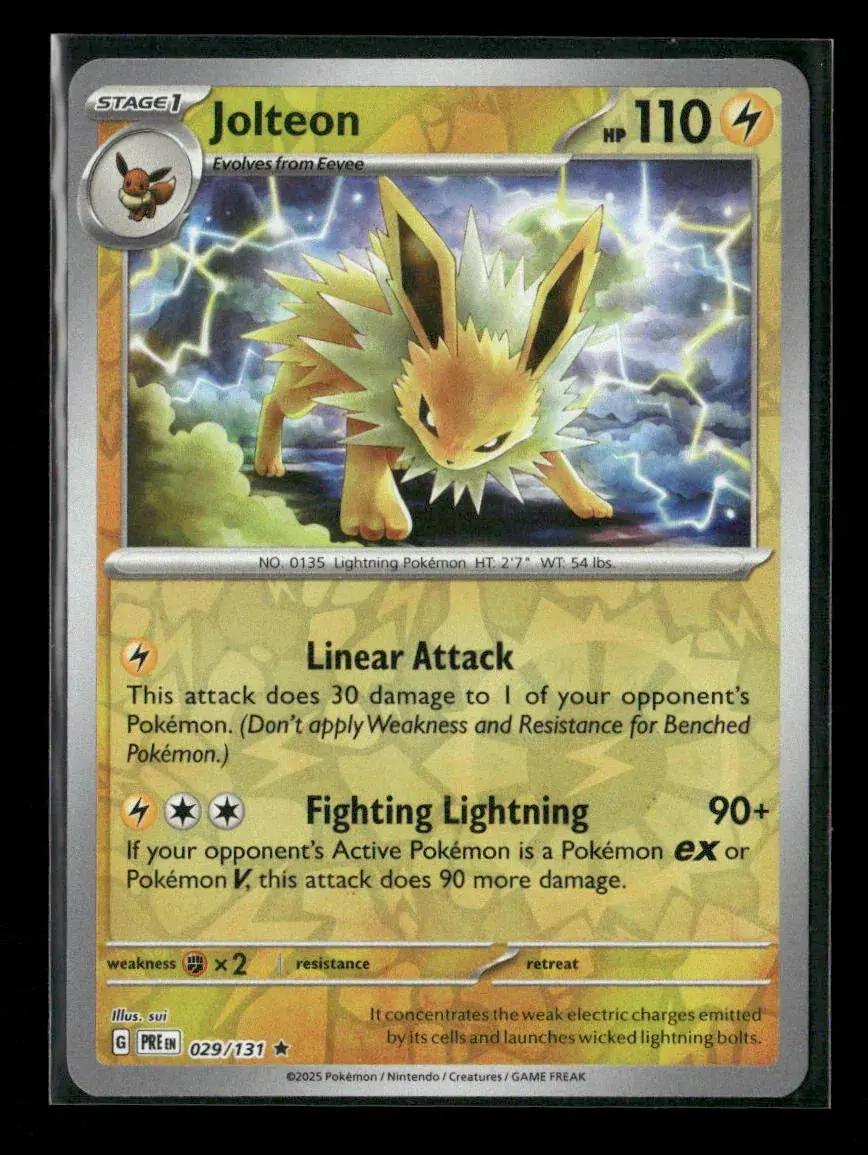 Jolteon Rare Sv: Prismatic Evolutions 029/131 Nm 1