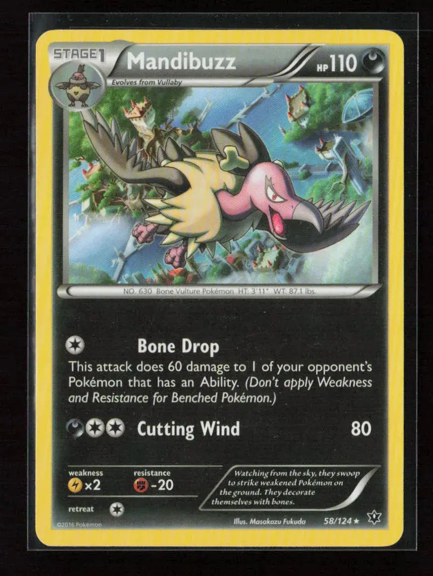 Mandibuzz Rare Xy - Fates Collide 58/124 Lp 1