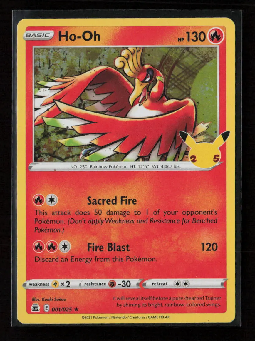 Ho-Oh Holo Rare Celebrations 001/025 Nm 1