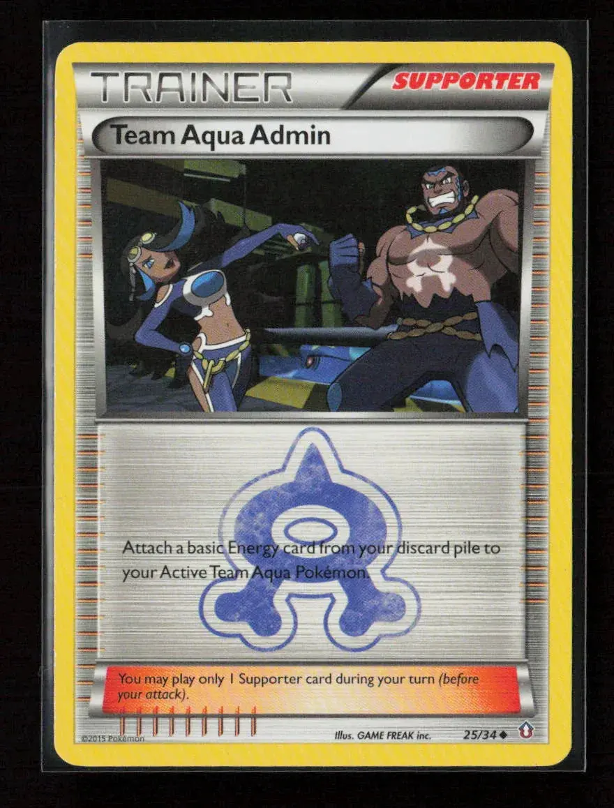Team Aqua Admin Uncommon Double Crisis 25/34 Lp 1