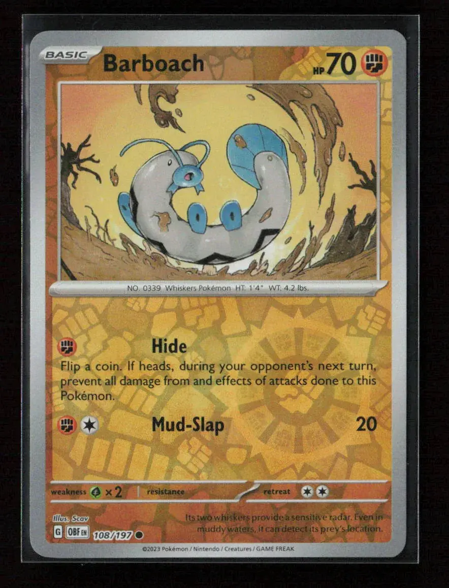 Barboach Common Sv03: Obsidian Flames 108/197 Nm 1