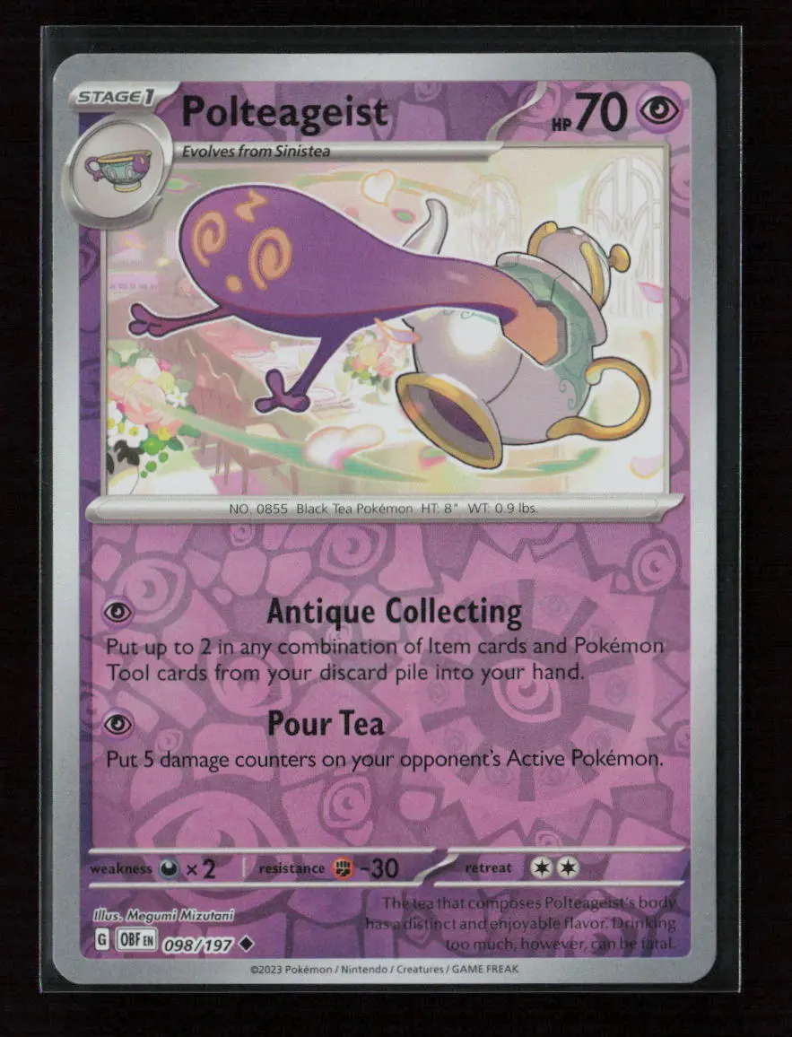 Polteageist Uncommon Sv03: Obsidian Flames 098/197 Nm 1