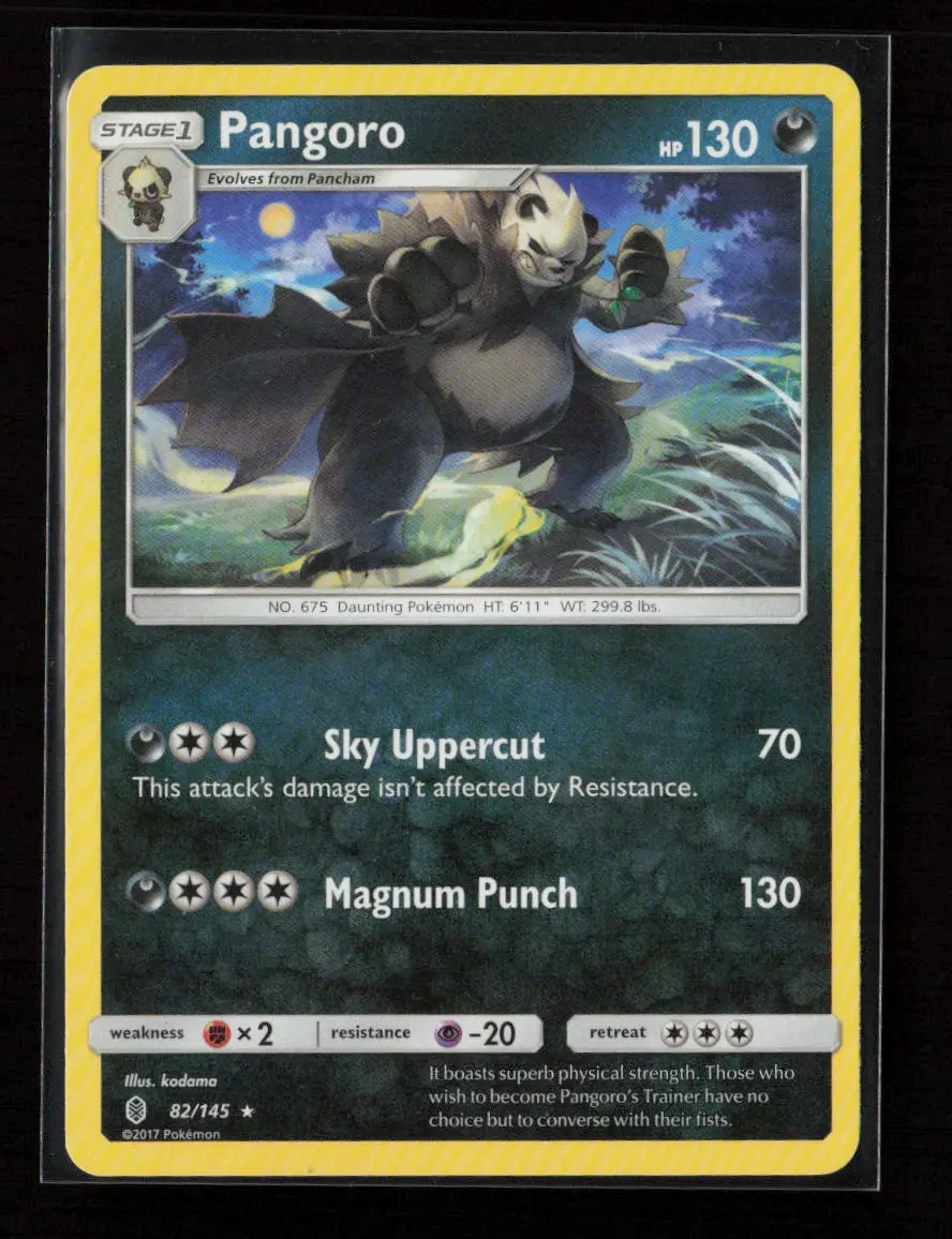 Pangoro Rare Sm - Guardians Rising 82/145 Lp 1
