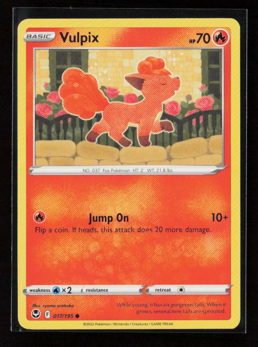 Vulpix Common Swsh12: Silver Tempest 017/195 Lp 1