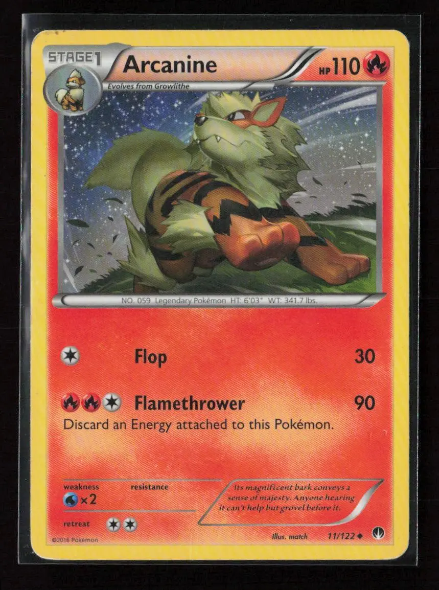 Arcanine Uncommon Xy - Breakpoint 11/122 Lp 1