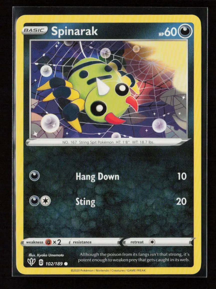 Spinarak Promo Trick Or Trade Booster Bundle 102/189 Nm 1