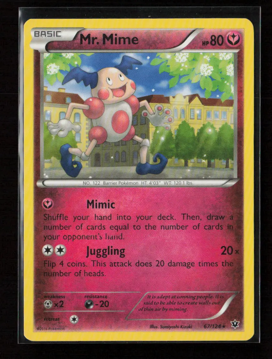 Mr. Mime Rare Xy - Fates Collide 67/124 Lp 1