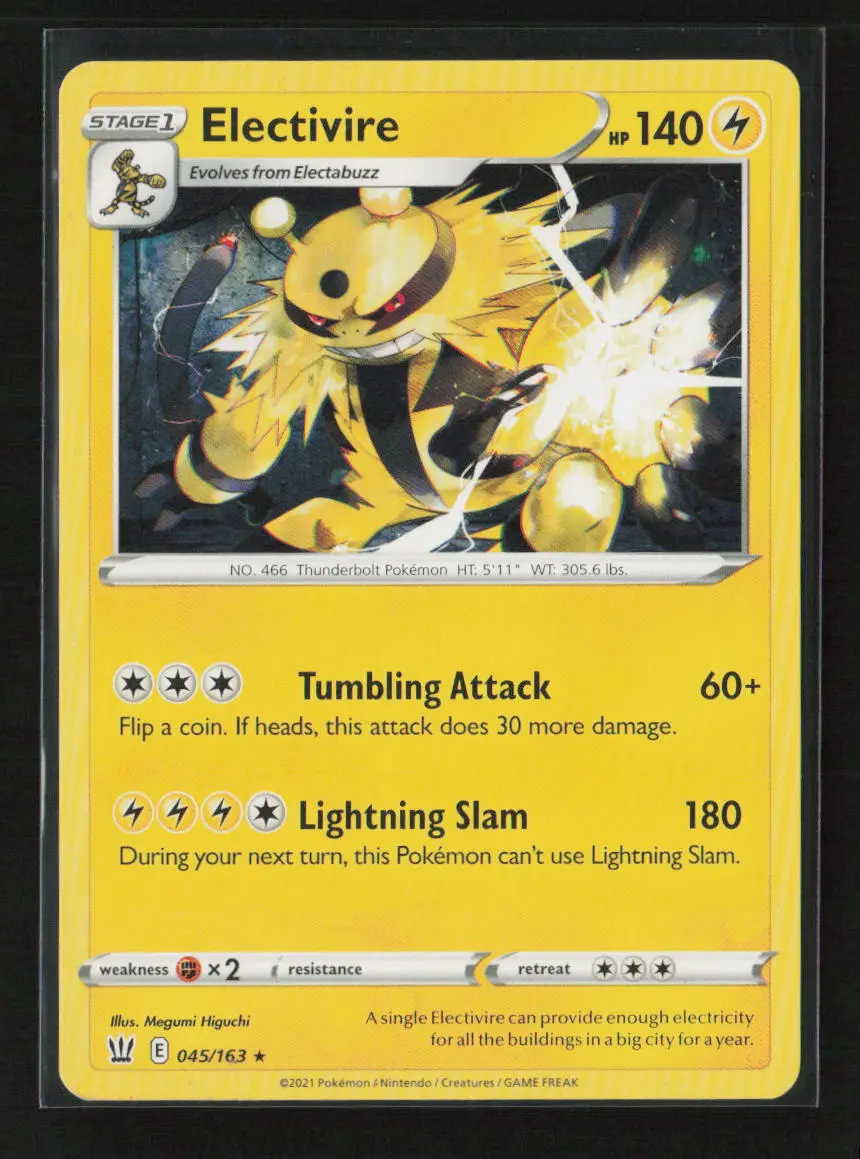 Electivire Rare Swsh05: Battle Styles 045/163 Lp 1