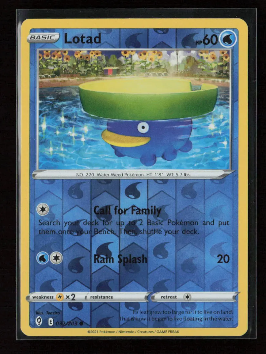 Lotad Common Swsh07: Evolving Skies 032/203 Nm 1