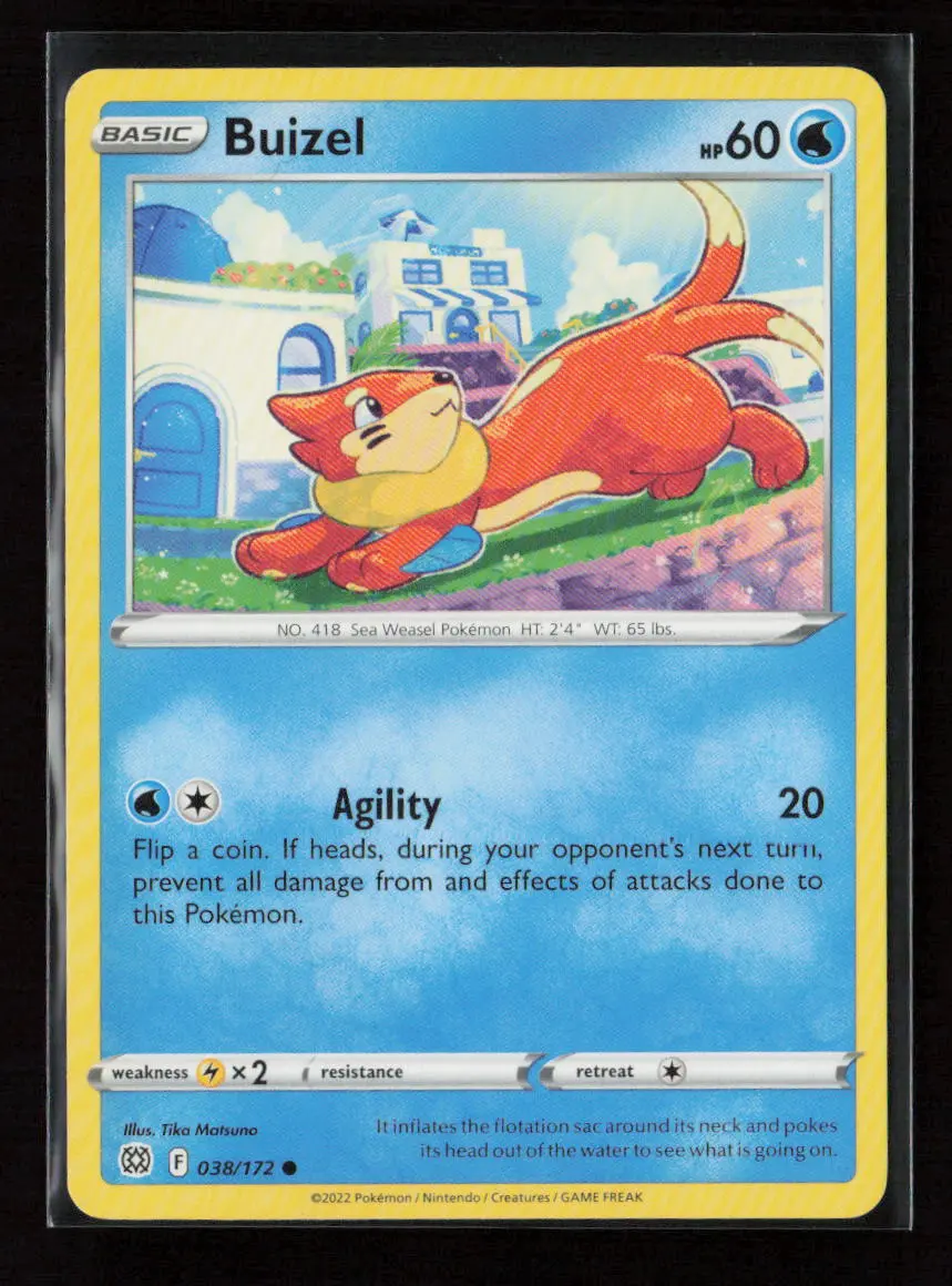 Buizel Common Swsh09: Brilliant Stars 038/172 Lp 1
